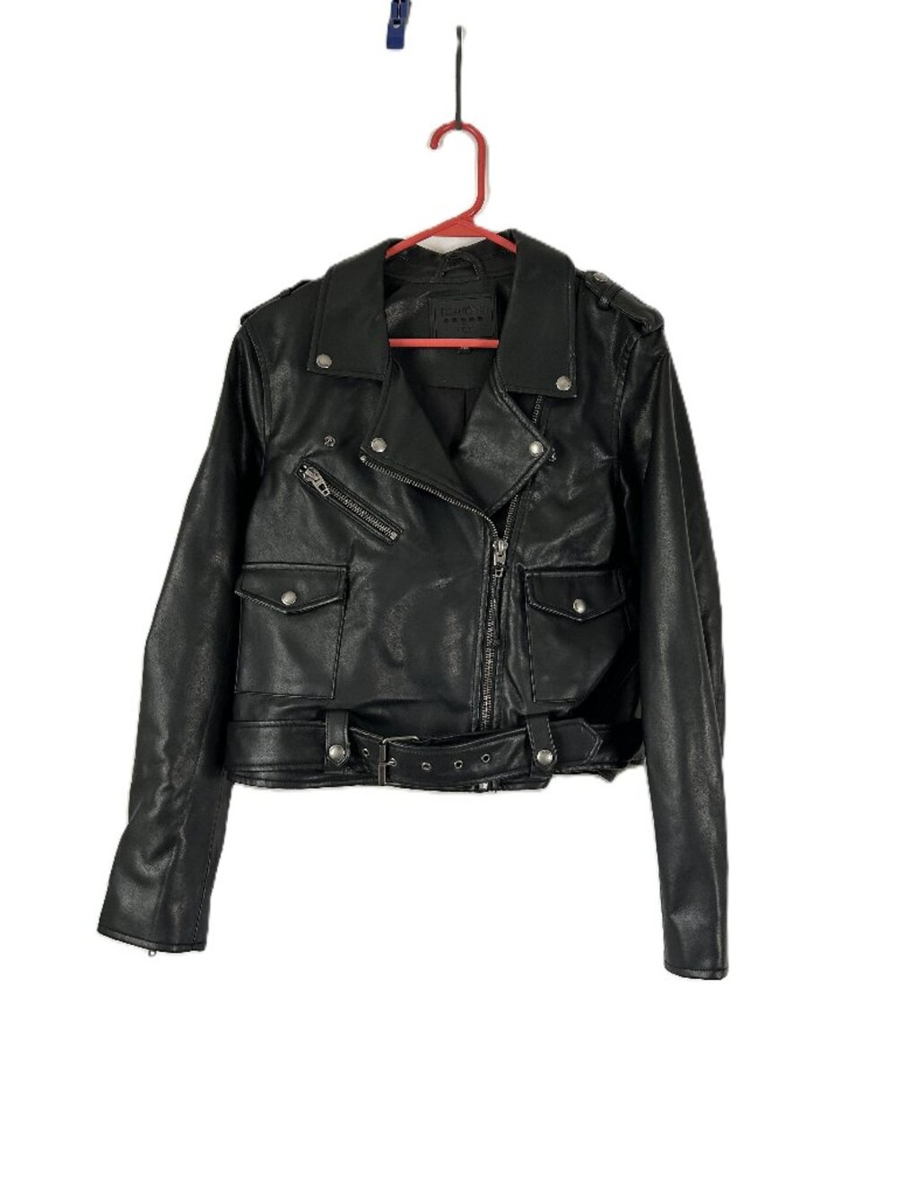 Blank NYC Vegan Faux Leather Biker Jacket L